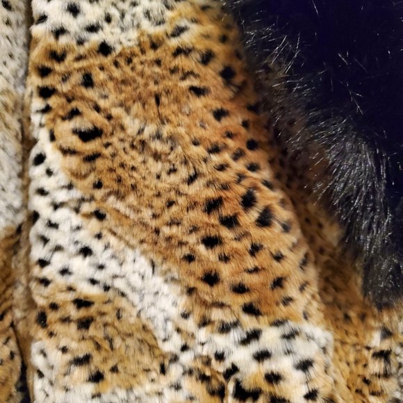 Donna Salyers Fabulous Furs Faux Fur Animal Print Jacket Size Medium - Picture 4 of 9